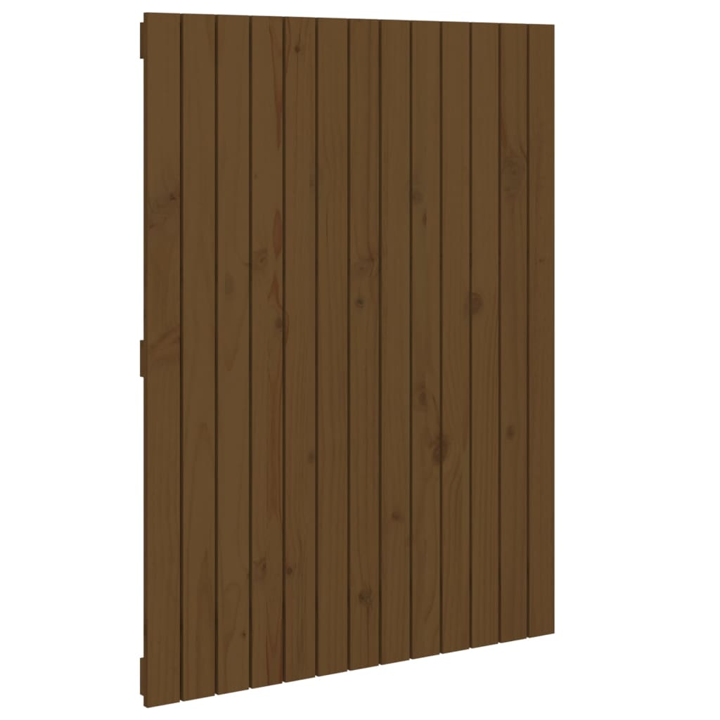 sengegavl 82,5x3x110 cm massivt fyrretræ gyldenbrun