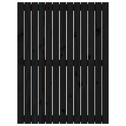 sengegavl 82,5x3x110 cm massivt fyrretræ sort