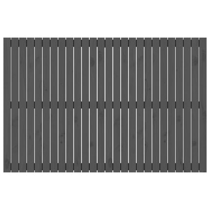sengegavl 166x3x110 cm massivt fyrretræ grå