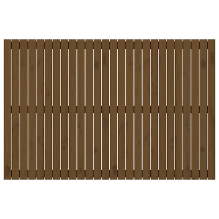 sengegavl 166x3x110 cm massivt fyrretræ gyldenbrun