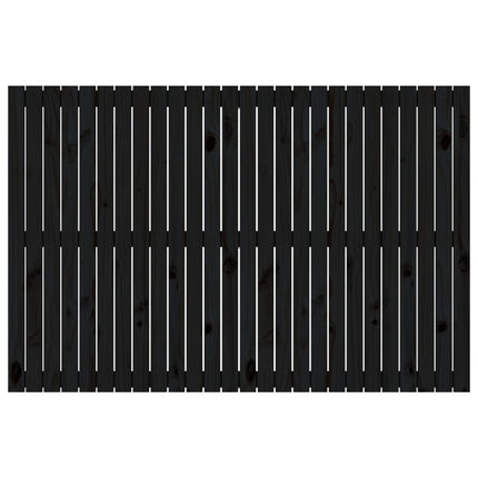 sengegavl 166x3x110 cm massivt fyrretræ sort