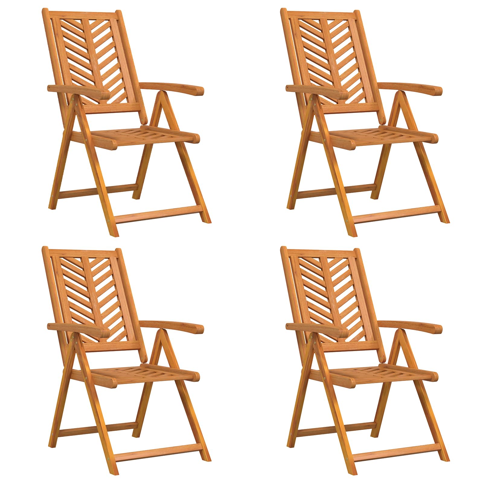 Have Stol 4 pcs Brun 57 x 72 x 109 cm Massivt Akacietræ
