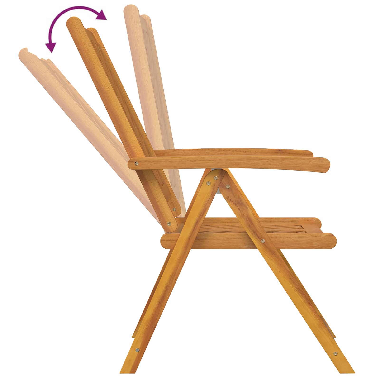 Have Stol 4 pcs Brun 57 x 72 x 109 cm Massivt Akacietræ