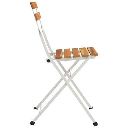 foldbare bistrostole 4 stk. massivt akacietræ og stål