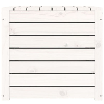 havekasse 101x50,5x46,5 cm massivt fyrretræ hvid