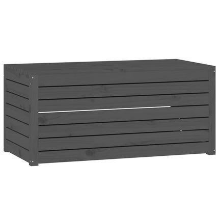 havekasse 101x50,5x46,5 cm massivt fyrretræ grå