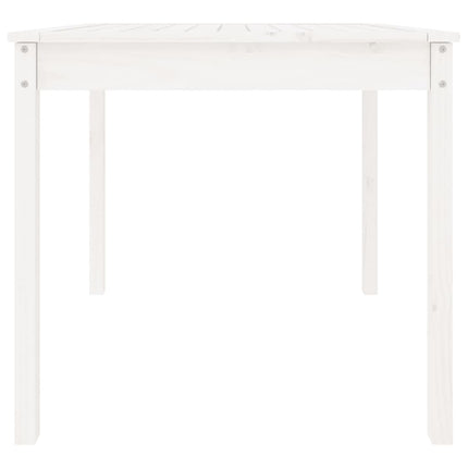 havebord 82,5x82,5x76 cm massivt fyrretræ hvid