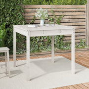 havebord 82,5x82,5x76 cm massivt fyrretræ hvid