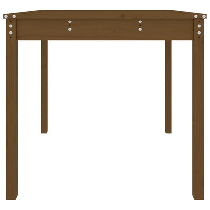 havebord 82,5x82,5x76 cm massivt fyrretræ gyldenbrun