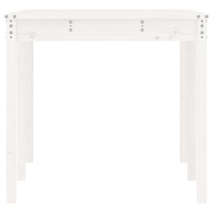 havebord 159,5x82,5x76 cm massivt fyrretræ hvid
