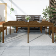 havebord 203,5x100x76 cm massivt fyrretræ gyldenbrun