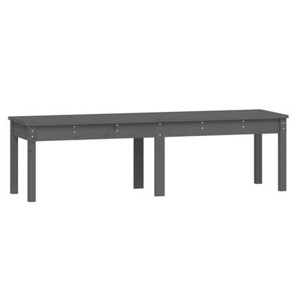 2-personers havebænk 159,5x44x45 cm massivt fyrretræ grå