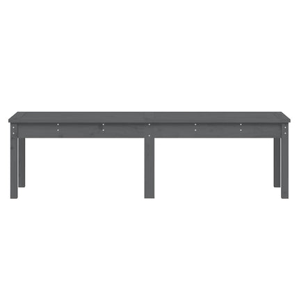 2-personers havebænk 159,5x44x45 cm massivt fyrretræ grå