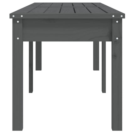 2-personers havebænk 159,5x44x45 cm massivt fyrretræ grå