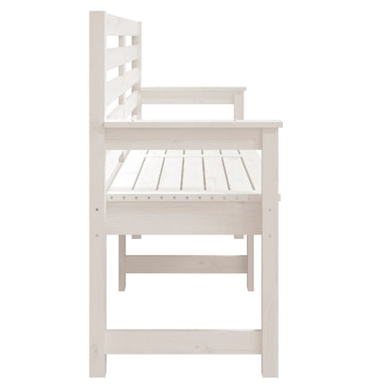 havebænk 159,5x48x91,5 cm massivt fyrretræ hvid