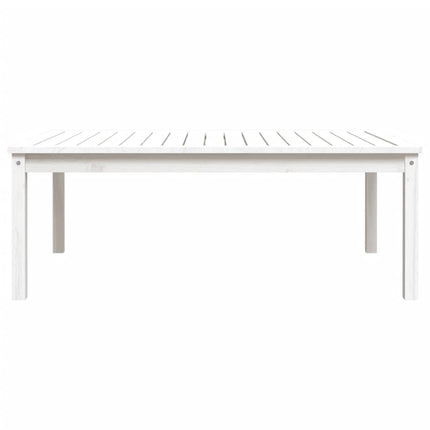 havebord 121x82,5x45 cm massivt fyrretræ hvid