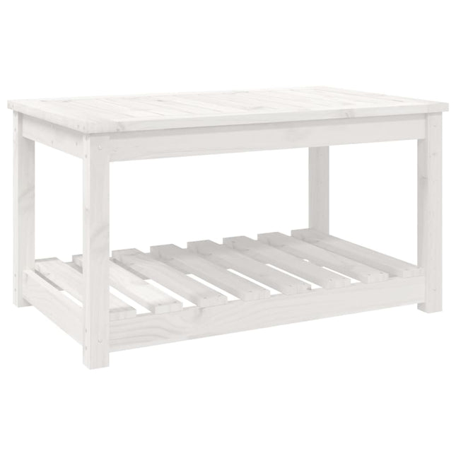 havebord 82,5x50,5x45 cm massivt fyrretræ hvid