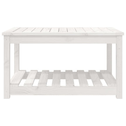 havebord 82,5x50,5x45 cm massivt fyrretræ hvid