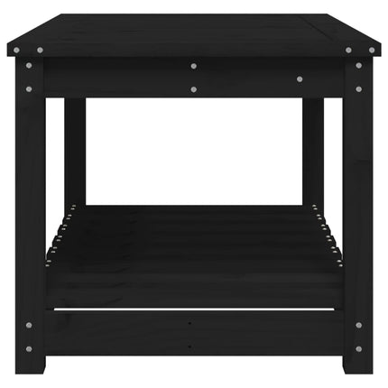 havebord 82,5x50,5x45 cm massivt fyrretræ sort
