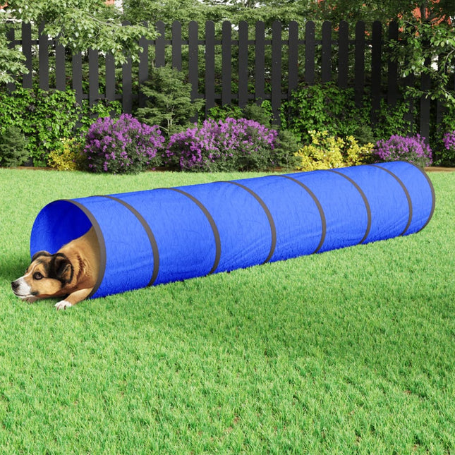 agilitytunnel til hunde Ø50x300 cm polyester blå
