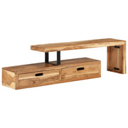 TV-bord (118-200) x 30 x 40 cm massivt træ akacie