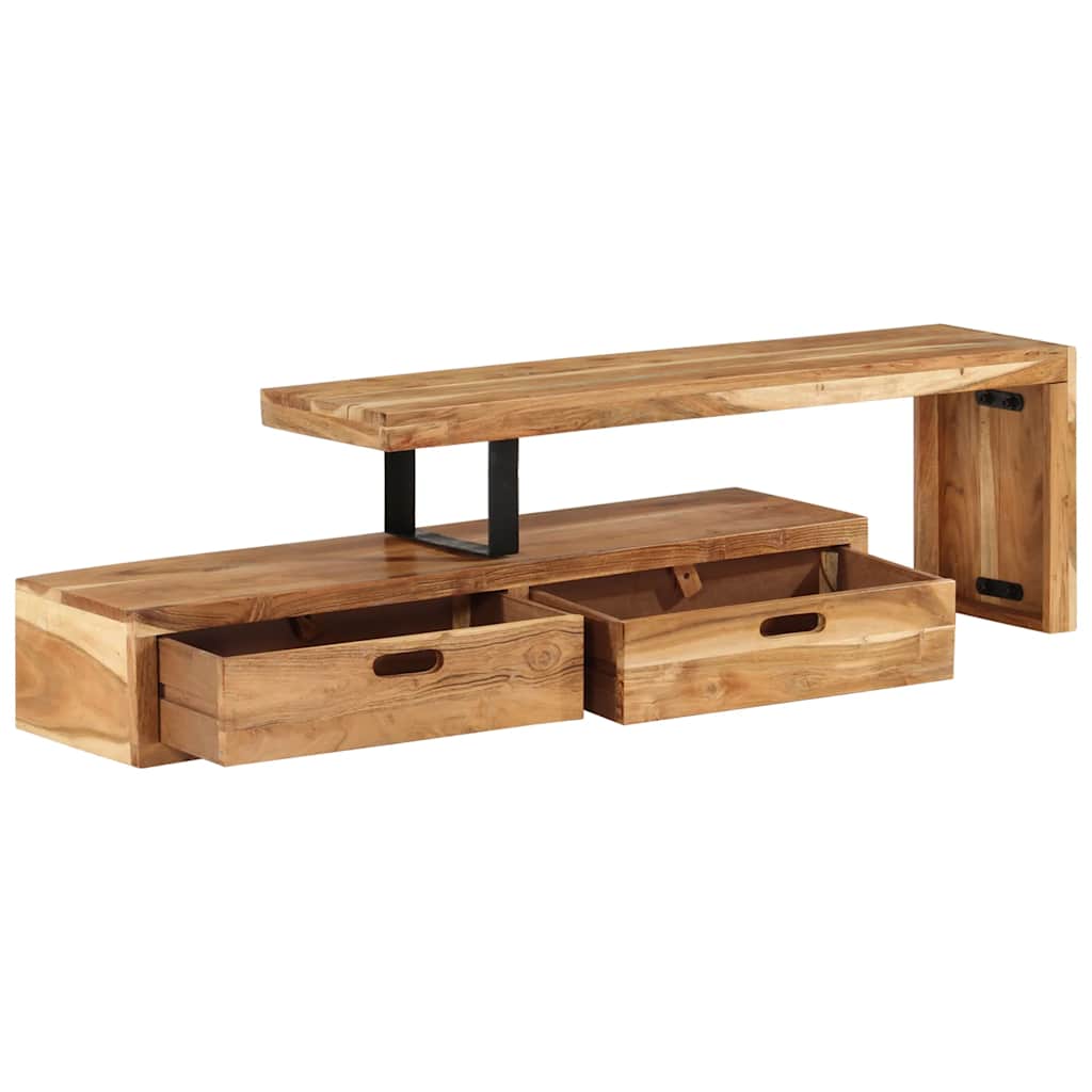 TV-bord (118-200) x 30 x 40 cm massivt træ akacie