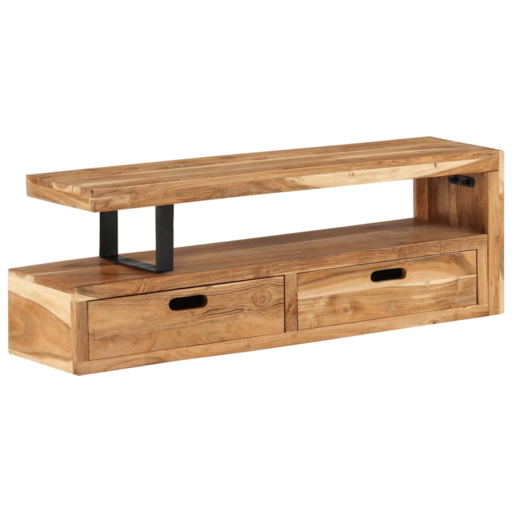 TV-bord (118-200) x 30 x 40 cm massivt træ akacie