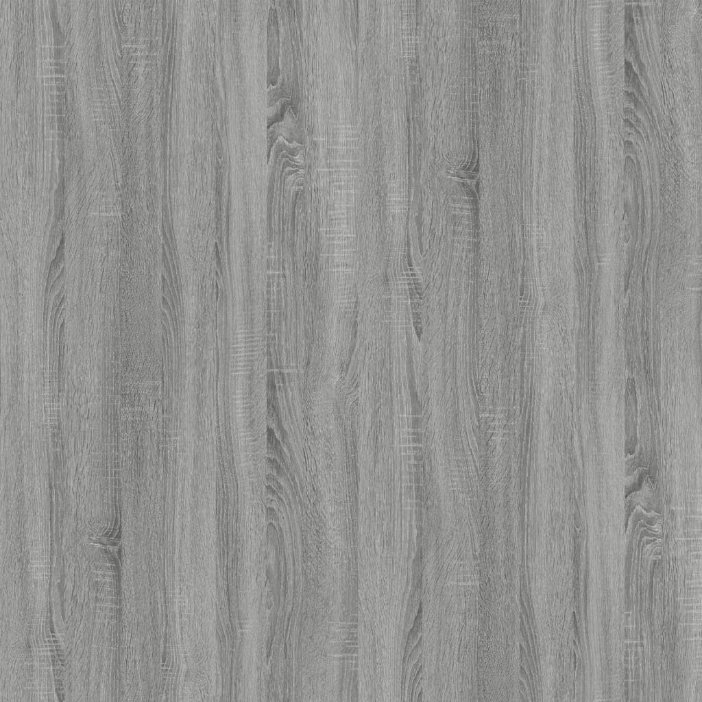 bogreol med 3 hylder 40x24x109 cm konstrueret træ grå sonoma-eg