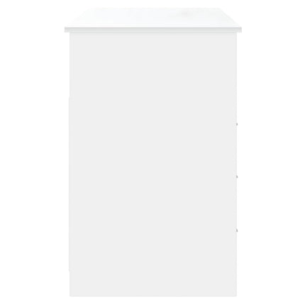 skrivebord m. hylder 102x50x76 cm konstrueret træ hvid