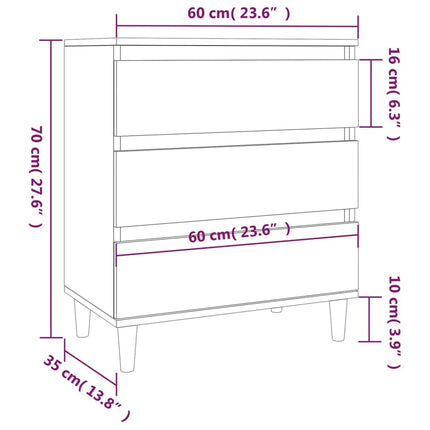 skænk 60x35x70 cm konstrueret træ røget egetræsfarve
