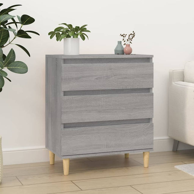 skænk 60x35x70 cm konstrueret træ grå sonoma-eg