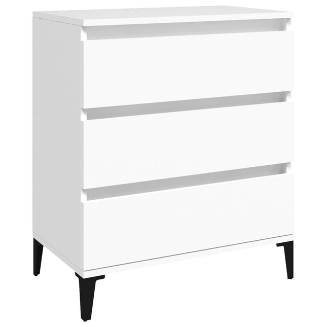 skænk 60x35x70 cm konstrueret træ hvid