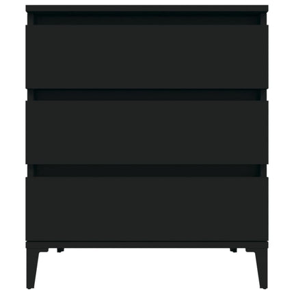 skænk 60x35x70 cm konstrueret træ sort