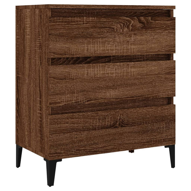 skænk 60x35x70 cm konstrueret træ brun egetræsfarve
