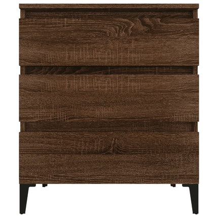 skænk 60x35x70 cm konstrueret træ brun egetræsfarve