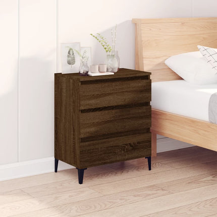 skænk 60x35x70 cm konstrueret træ brun egetræsfarve