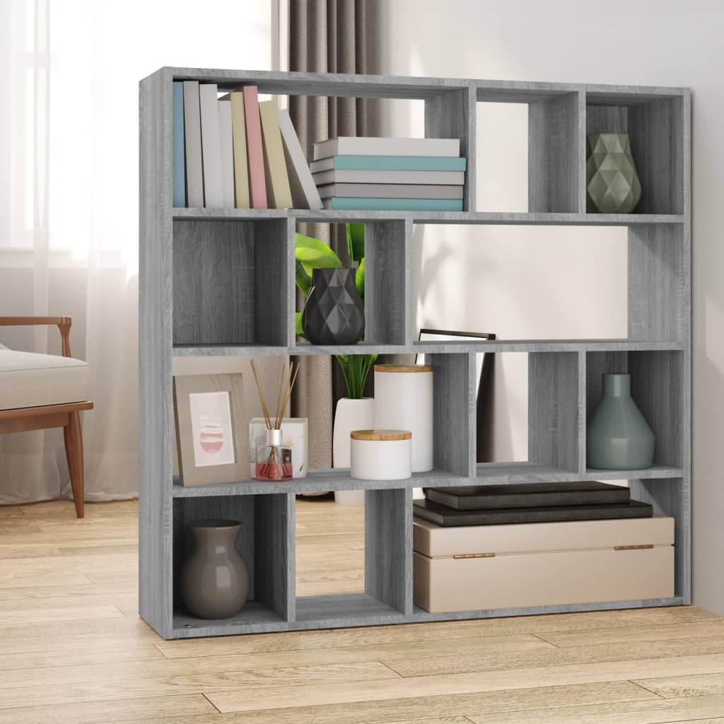 Bogreol/Rumdeler 105x24x102 Cm Spånplade - Grå sonoma-eg