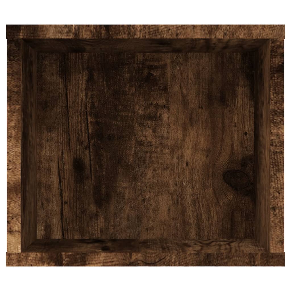 væghængt tv-skab 100x30x26,5 cm konstrueret træ røget egetræ