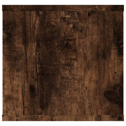 væghylde 102x30x29 cm konstrueret træ røget eg