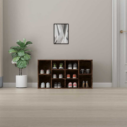 skobænk 103x30x55 cm konstrueret træ røget egetræsfarve