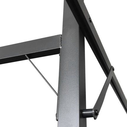 pergola med sammenrulleligt tag 295x292x230 cm gråbrun