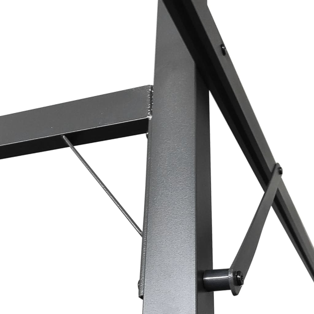 pergola med sammenrulleligt tag 395x292x230 cm cremefarvet