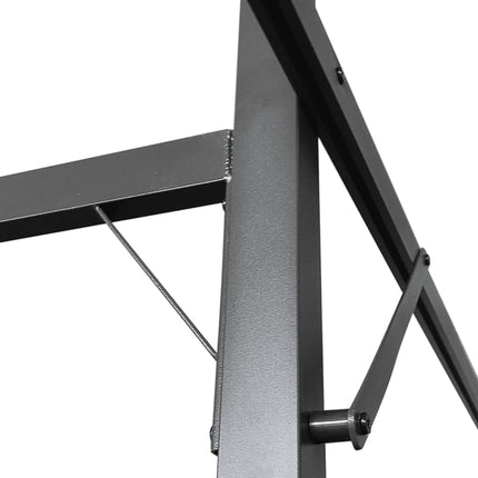 pergola med sammenrulleligt tag 589x292x230 cm gråbrun