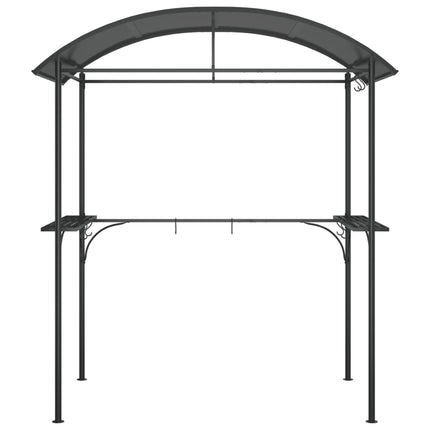 grillpavillon med sidehylder 220x115x230 cm stål antracitgrå