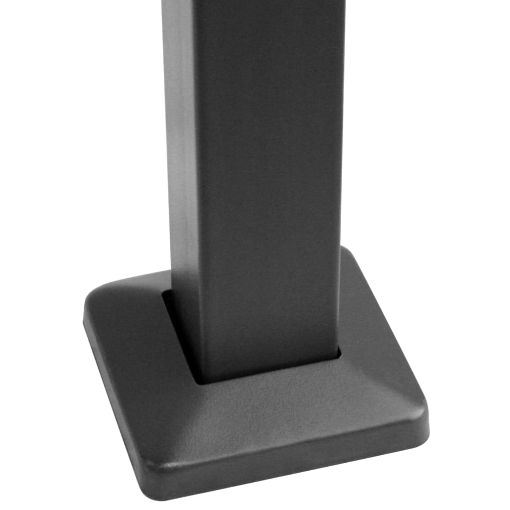 grillpavillon med sidehylder 240x150x243 cm stål antracitgrå