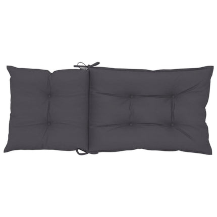 stolehynder m. høj ryg 6 stk. 120x50x7 cm stof antracitgrå