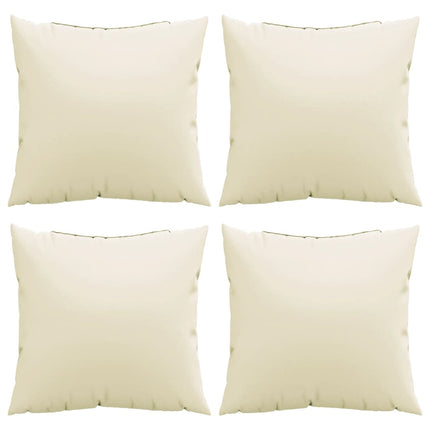 sofapuder 4 stk. 60x60 cm stof cremefarvet