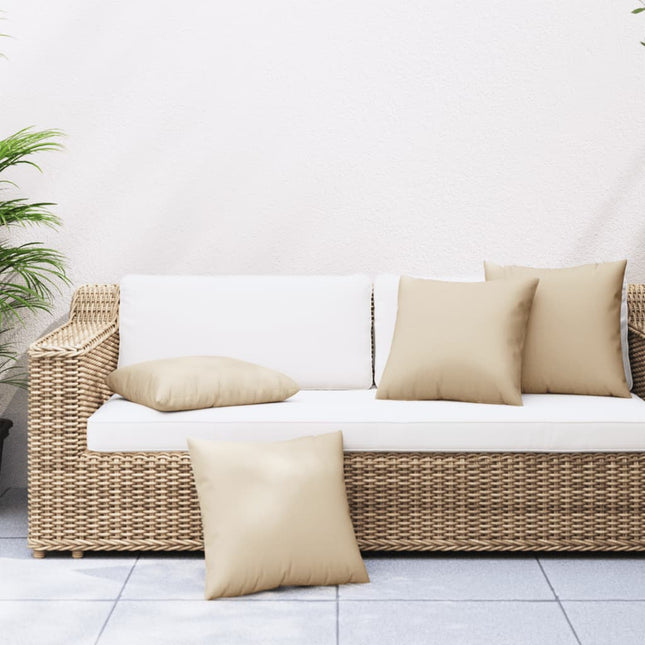 sofapuder 4 stk. 60x60 cm stof beige