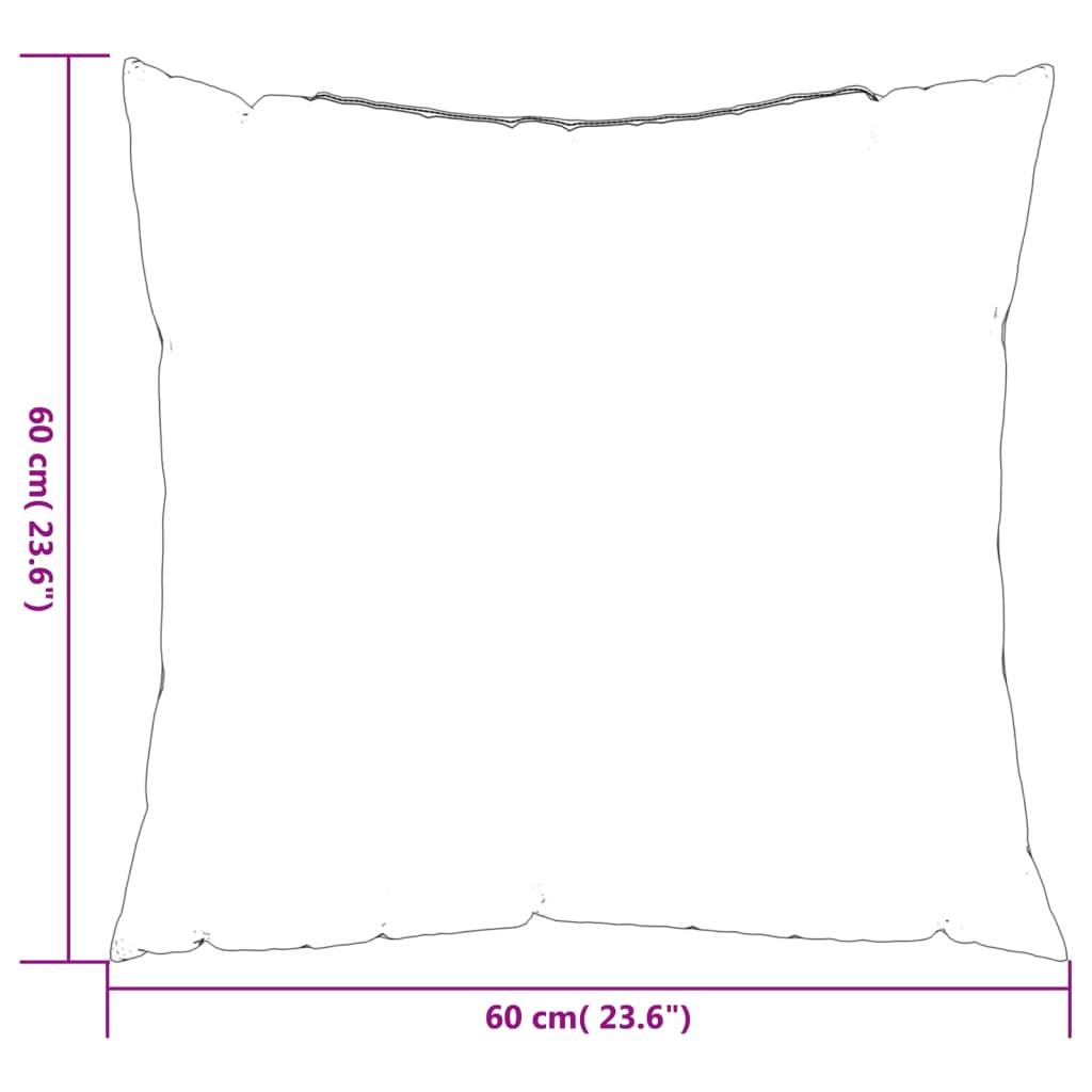 pyntepuder 4 stk. 60x60 cm stof flerfarvet