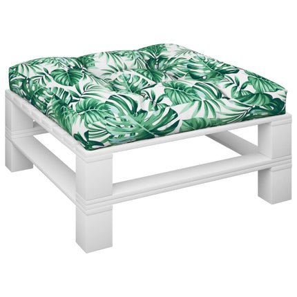 hynde til pallesofa 70x70x12 cm bladmønster
